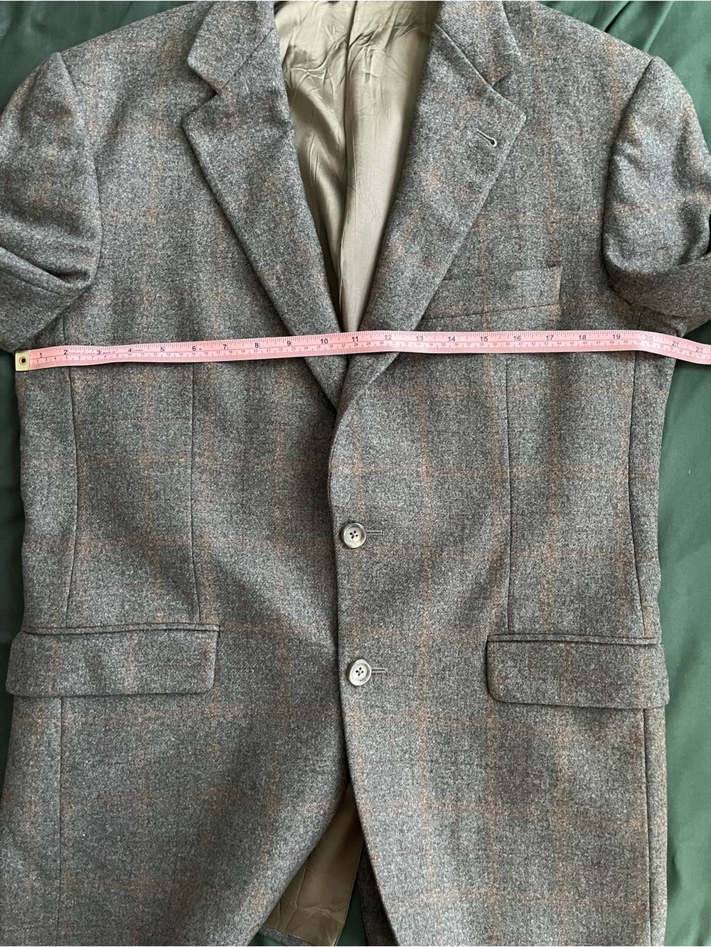 BURBERRY Men's Wool/Cashmere Grey Two Button Blazer 39 R with FLAW - Picture 8 of 15